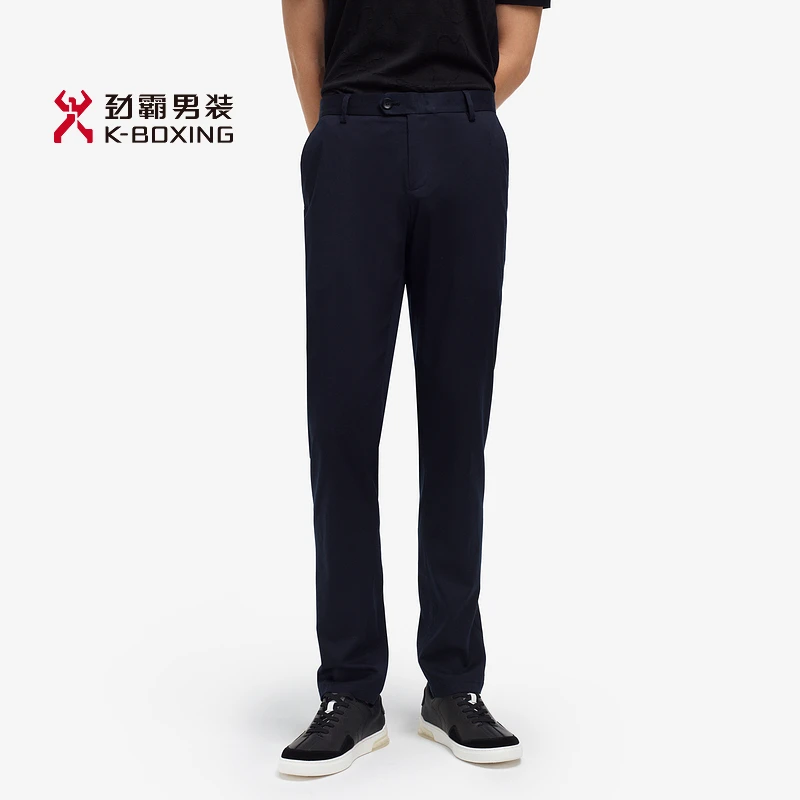 【散热】劲霸男装春夏挺阔有型高档精纺羊毛休闲长裤┃HQXE1363
