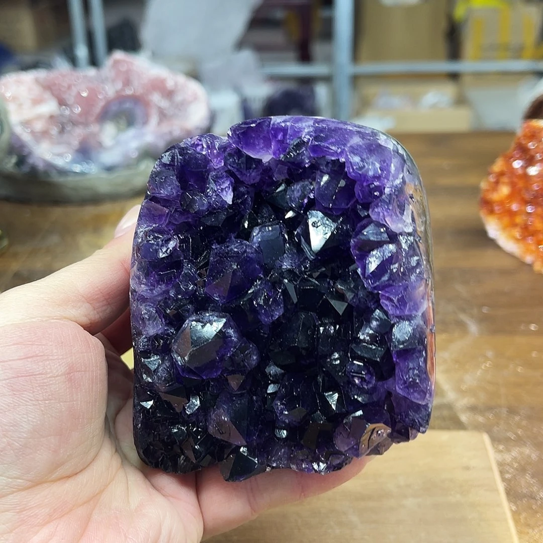 未镶嵌摆件紫晶天然