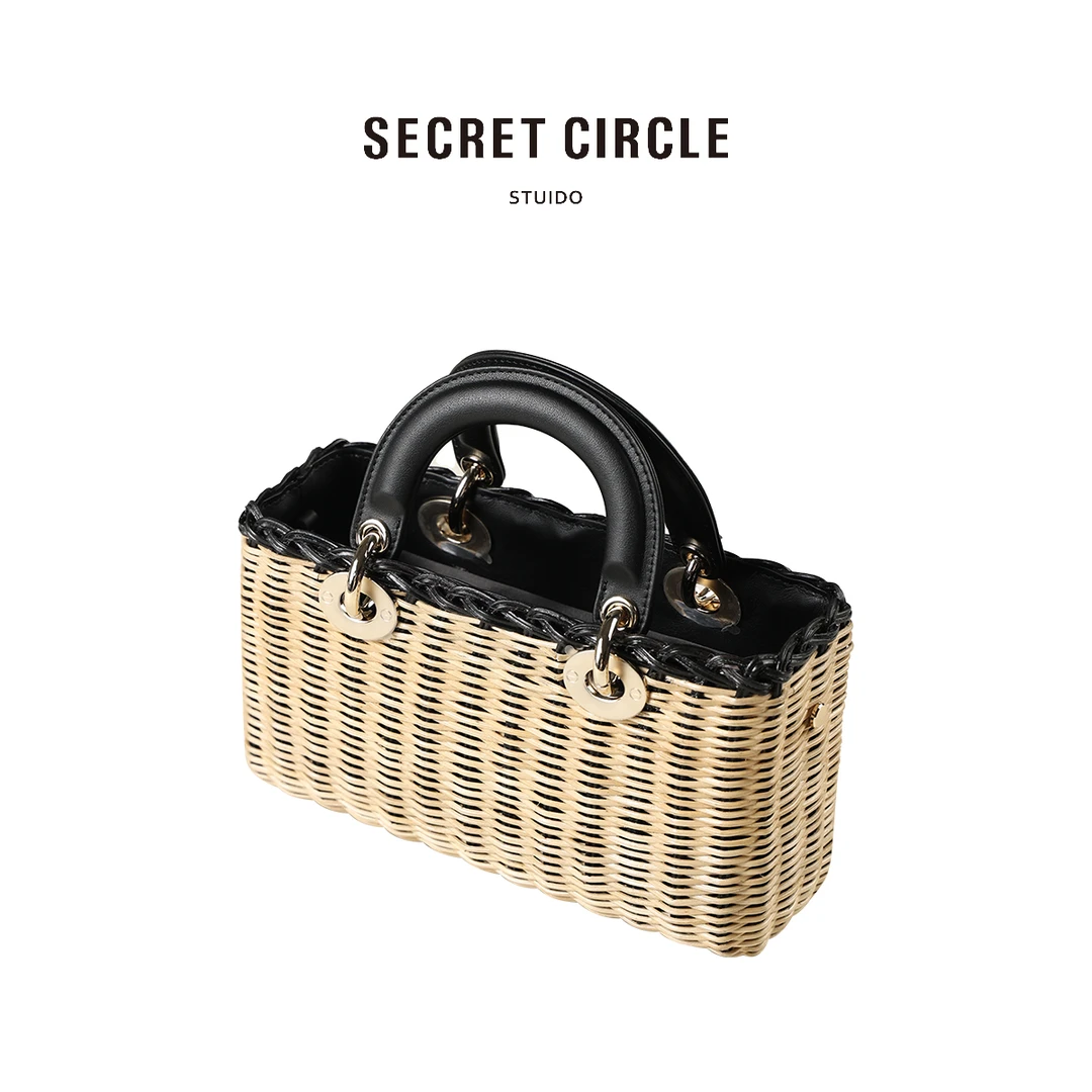 SECRET CIRCLE·秘社 -高级感时尚方形编织包休闲手提包包29333