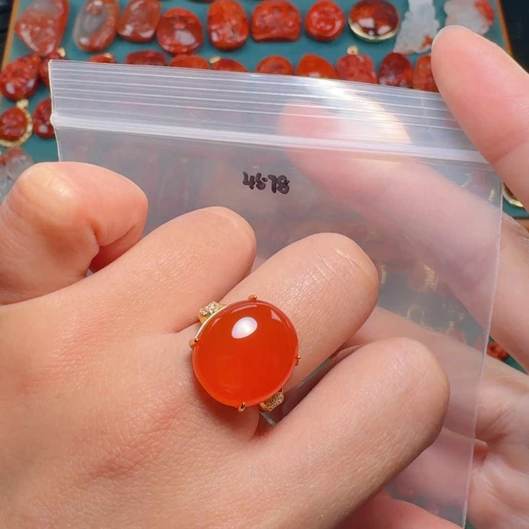 南红玛瑙南红银S925镶嵌