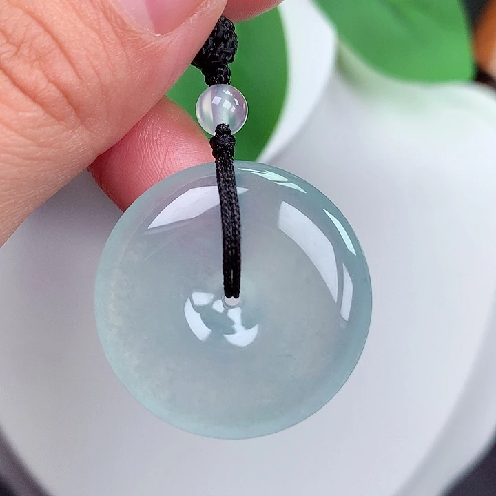 颈饰未镶嵌翡翠平安扣 28.2x5.8mm