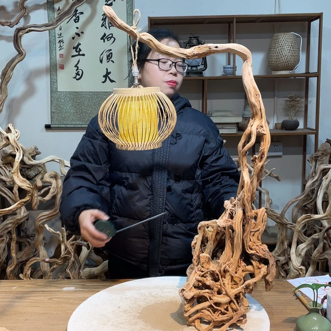 柏木杜鹃根根艺摆件