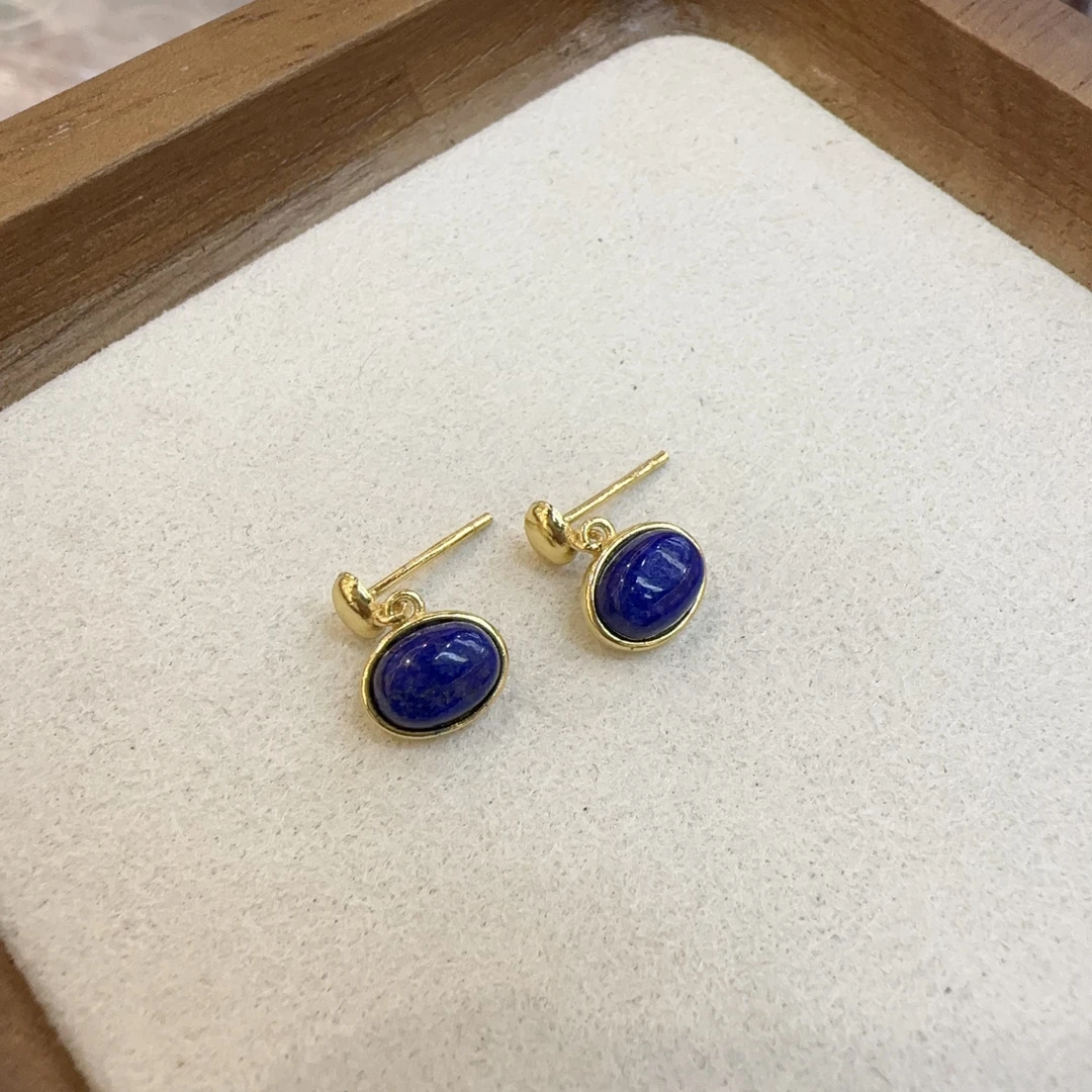 071  青金石/s925银/耳钉