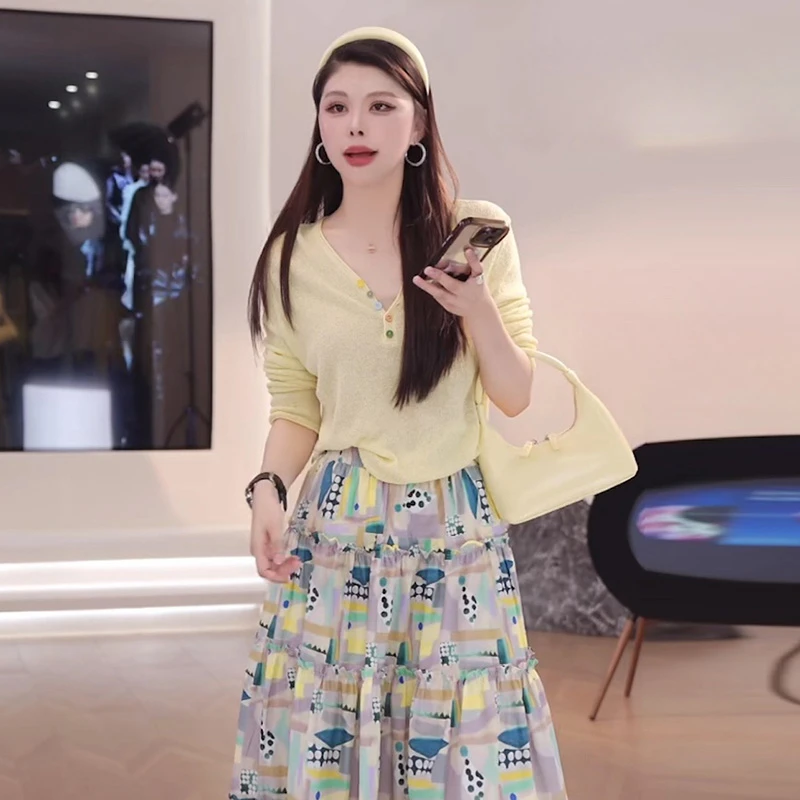 韩版气质甜美淑女针织衫2025新款慵懒感显白时尚洋气高级时髦上衣