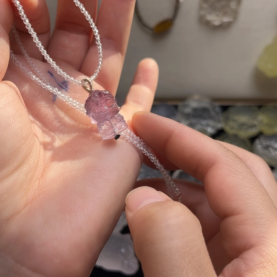 颈饰未镶嵌水晶紫水宝宝佛02