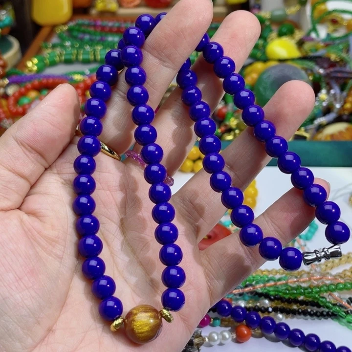 树脂制品28号蓝色项链