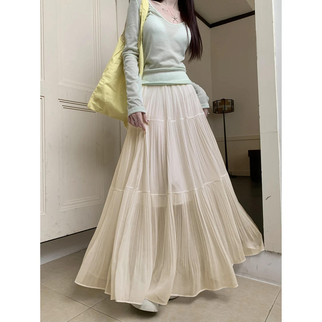 【佳佳】2025新款大码半身裙紫色高腰a字蛋糕裙设计感大摆中长裙女