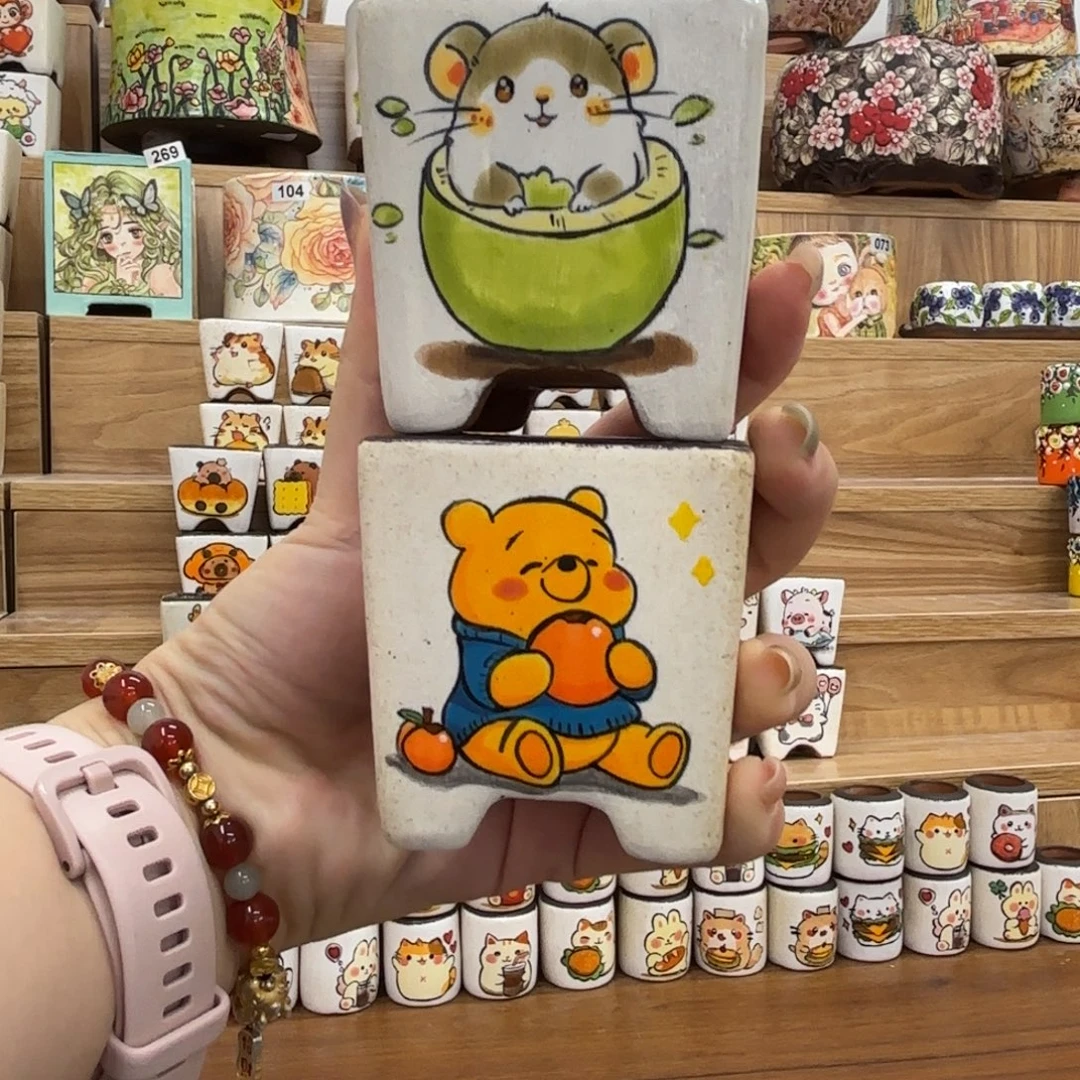 毛***）2234556788999手绘花盆