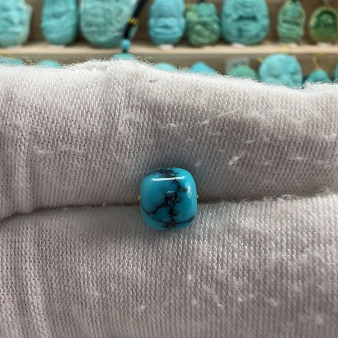 未镶嵌绿松石老型珠6.9x6.1mm