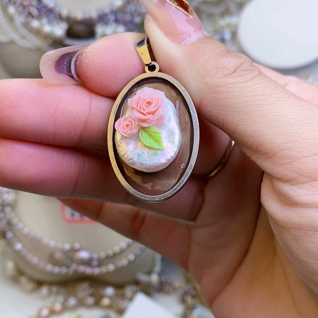 淡水珍珠颈饰银S925镶嵌