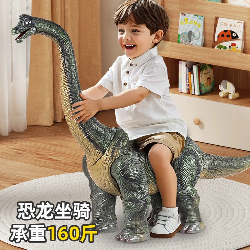 长劲龙腕龙恐龙声光玩具滑行走动坐骑滑行车三角龙特大号儿童礼物