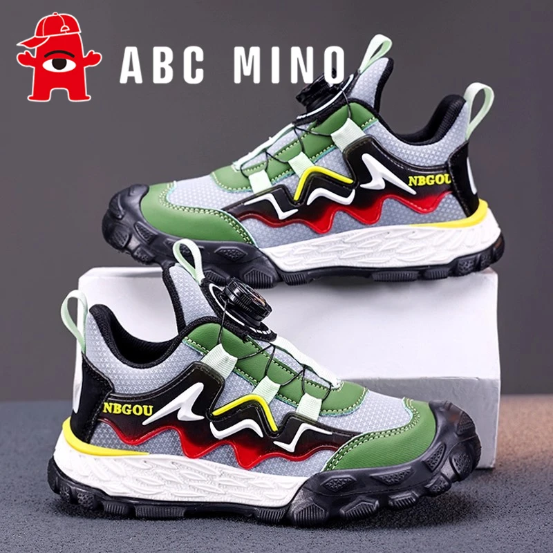 ABC MINO男童鞋子秋季新款儿童旋转扣运动老爹鞋男孩小学生休闲潮