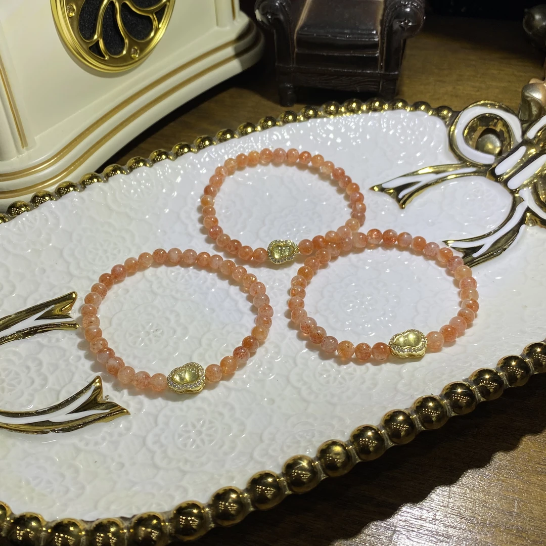 V382-天然金太阳手串单圈设计款-多样性发其一