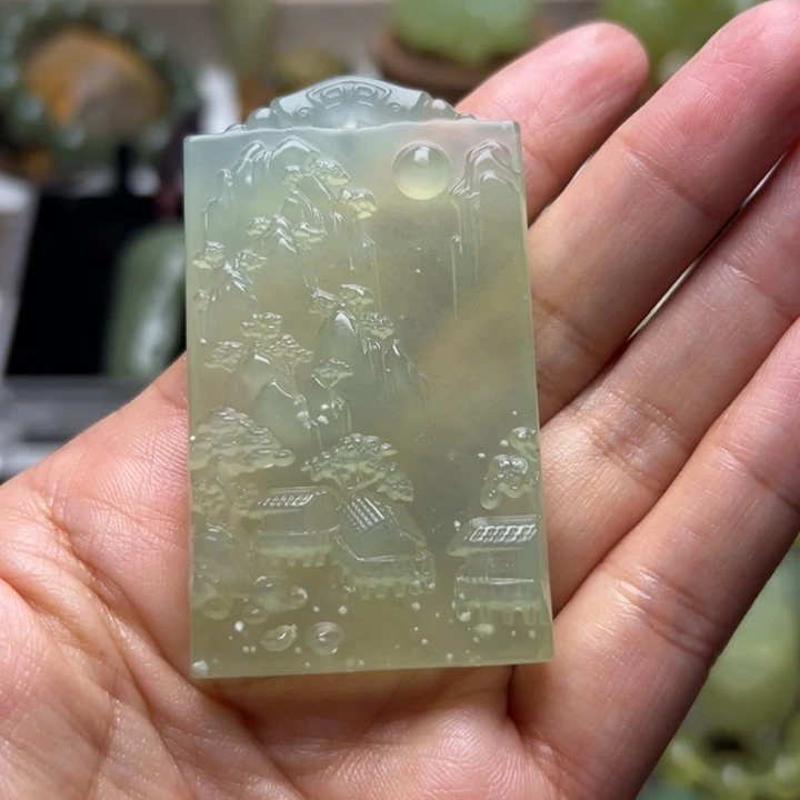 蛇纹石玉未镶嵌挂件