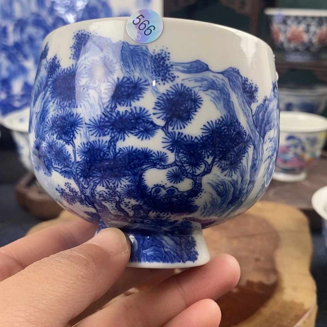 瓷片景德镇手绘青花茶器566