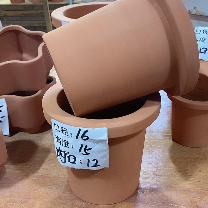 中藍花盆16×15-2