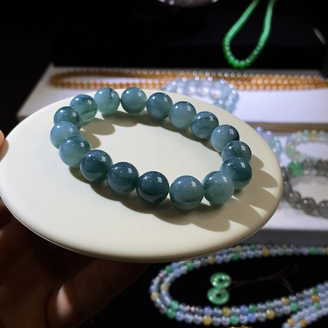 定制翡翠未镶嵌翡翠手串