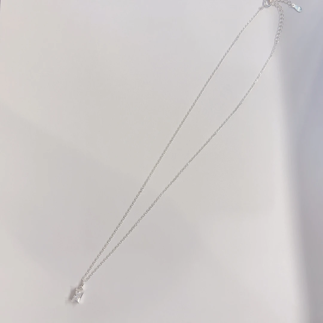坠链均925银合成锆石 N001气质精致项链合集