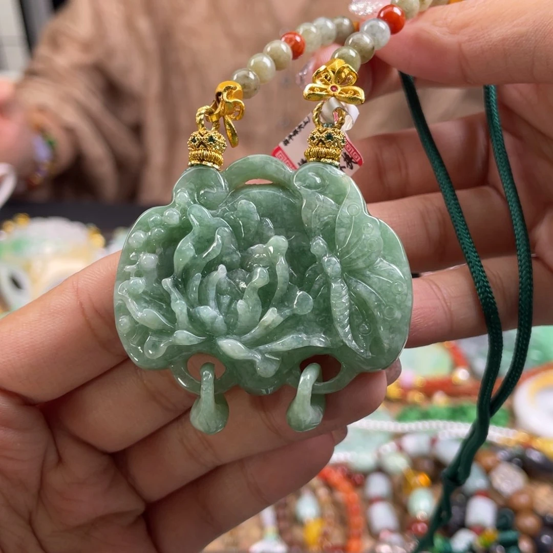 翡翠未镶嵌颈饰代编织