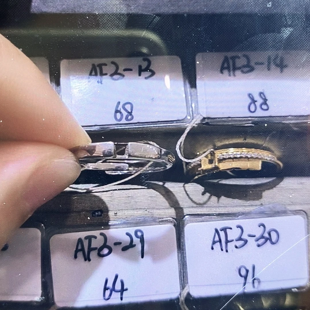 银S925镶嵌戒圈海蓝宝石