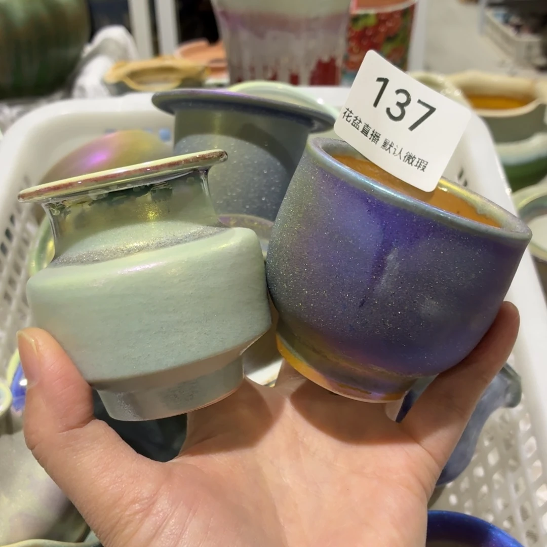 秒景德镇陶瓷花盆艺术