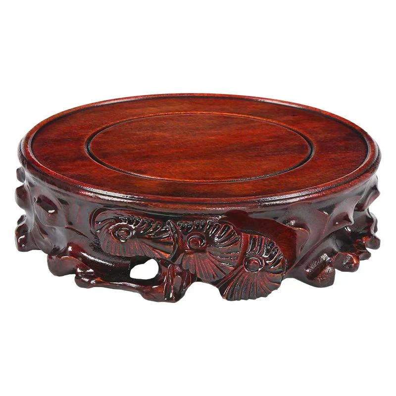 马拉斯木18茶桌壶垫杯垫圆底座中式花瓶大底座 直径19公分
