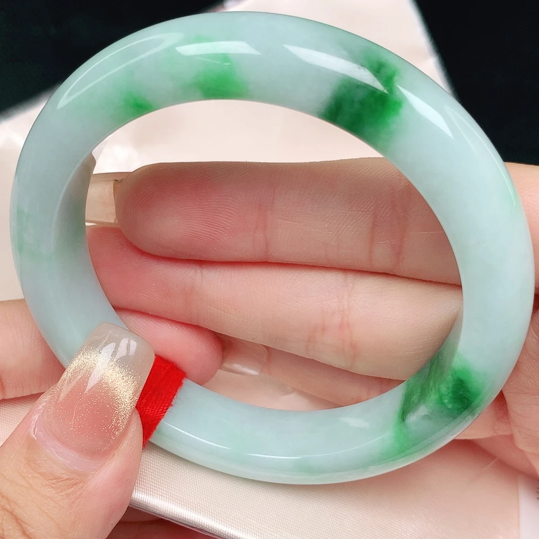 翡翠未镶嵌手镯6051正57