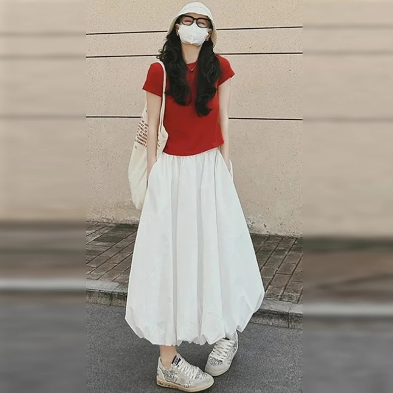 高级感气质半身裙连衣裙子女夏季2025年新款爆款设计感百搭花苞裙