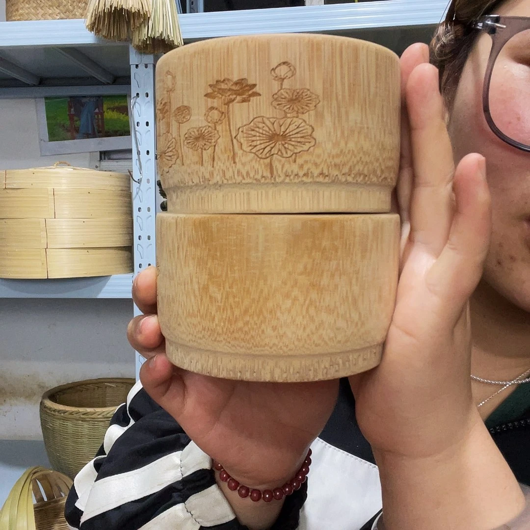 昨晚一对一对煮碗竹子做得碗