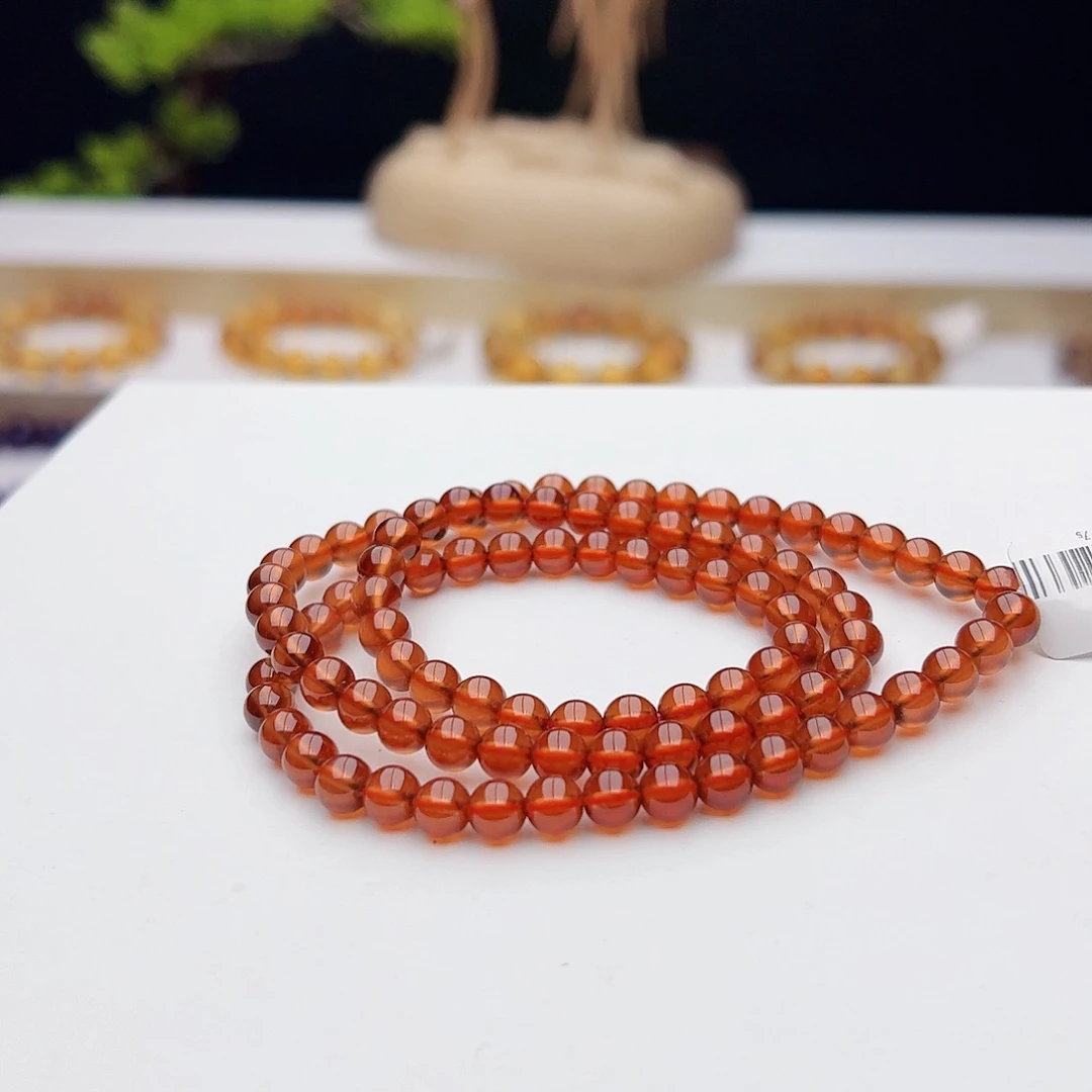 石榴石未镶嵌手链橙石榴石6.1mm38.67