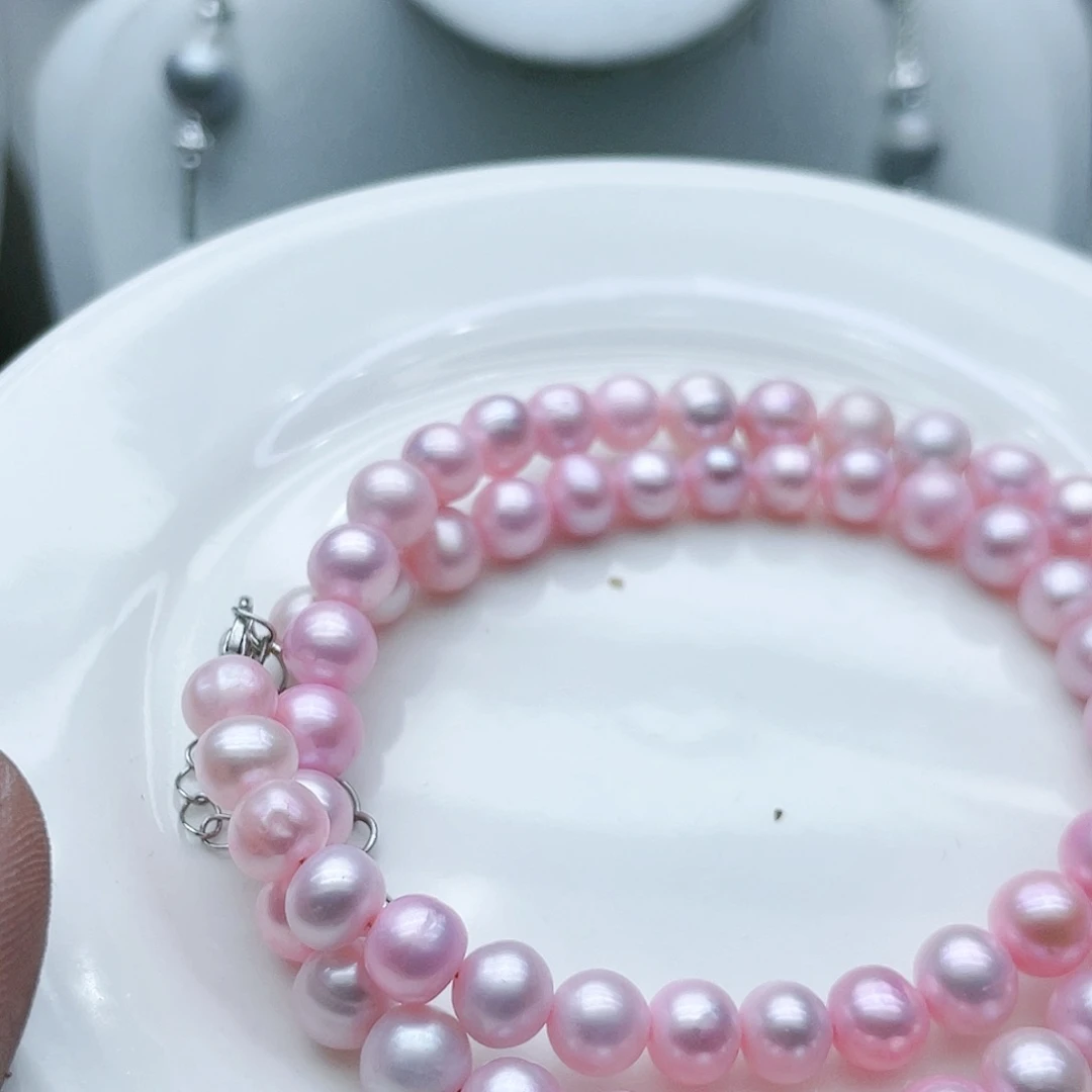 淡水珍珠颈饰钛钢