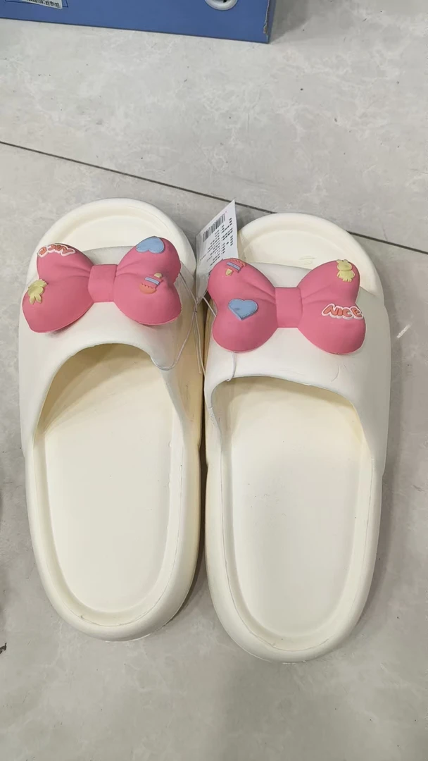 女生夏季外穿可爱蝴蝶结厚底防滑凉拖鞋适合室内浴室