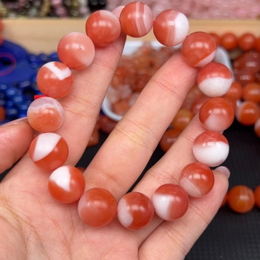 南红玛瑙未镶嵌手链