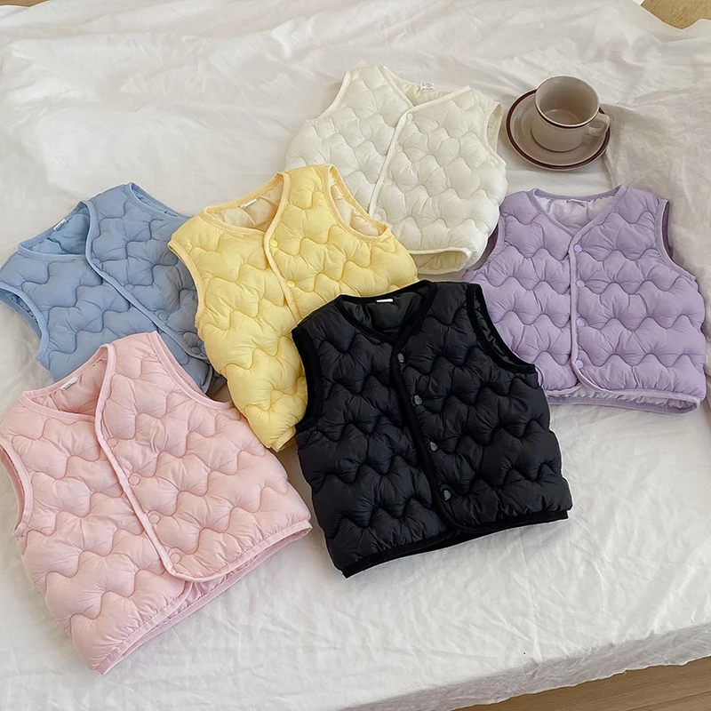 儿童秋冬保暖棉马甲男女童宝宝背心轻薄坎肩内胆校服神器防风马甲