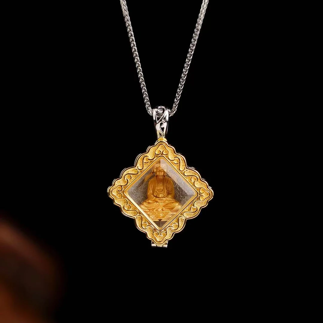 吊坠925银 925银阿弥陀福吊坠