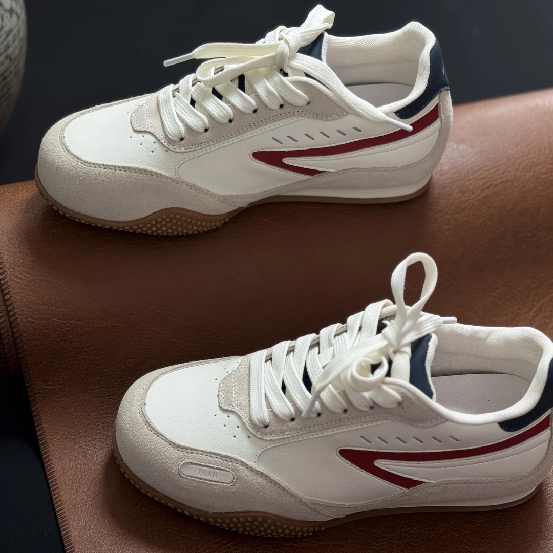 休闲德训阿甘鞋女2025春秋新款真皮透气百搭板鞋