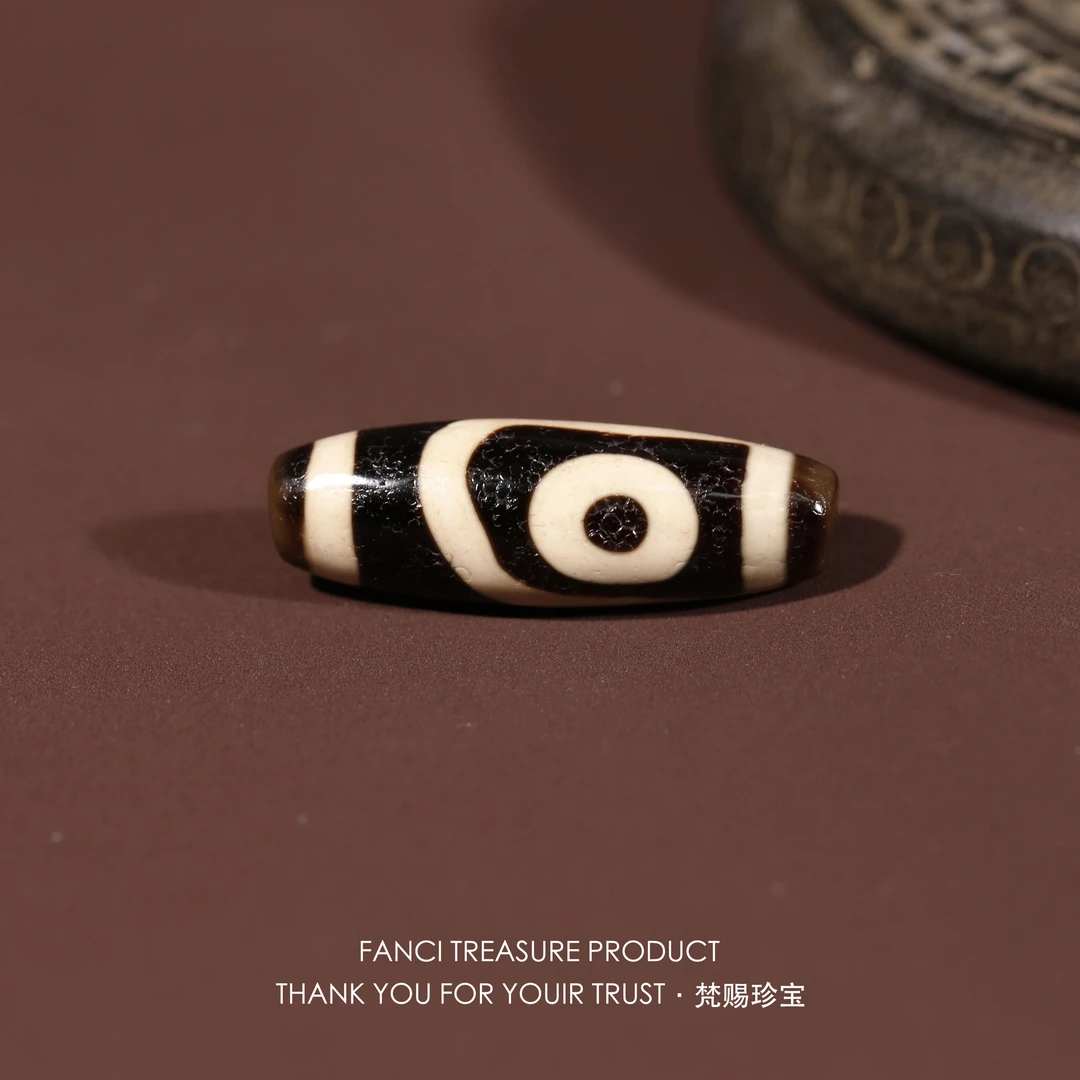 梵赐珍宝·【行运任晓攀老超顶满爆砂】一眼靠山38.6x12.8mm天珠吊坠