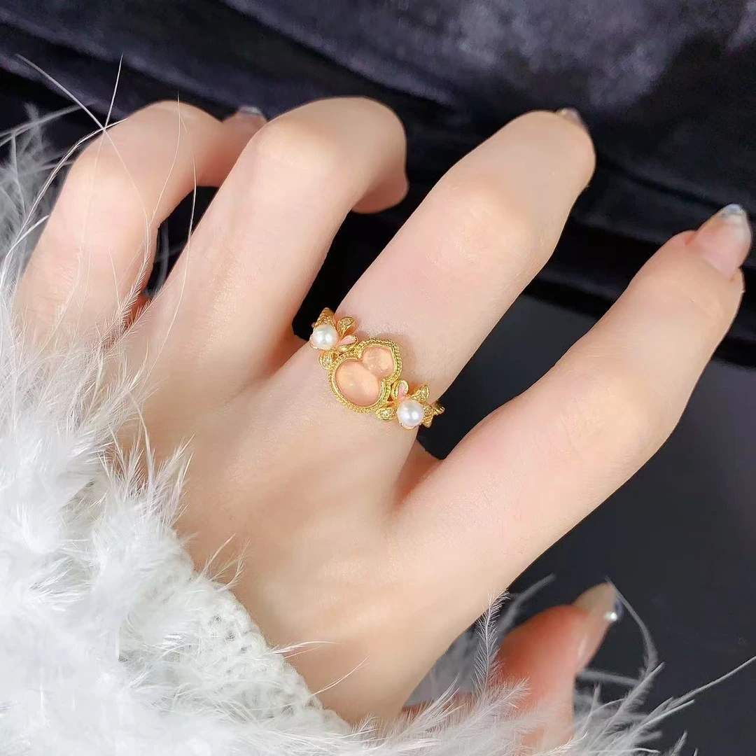 【伟新源】足金999 镶嵌豆蔻葫芦戒 附加198（点击选择圈口）