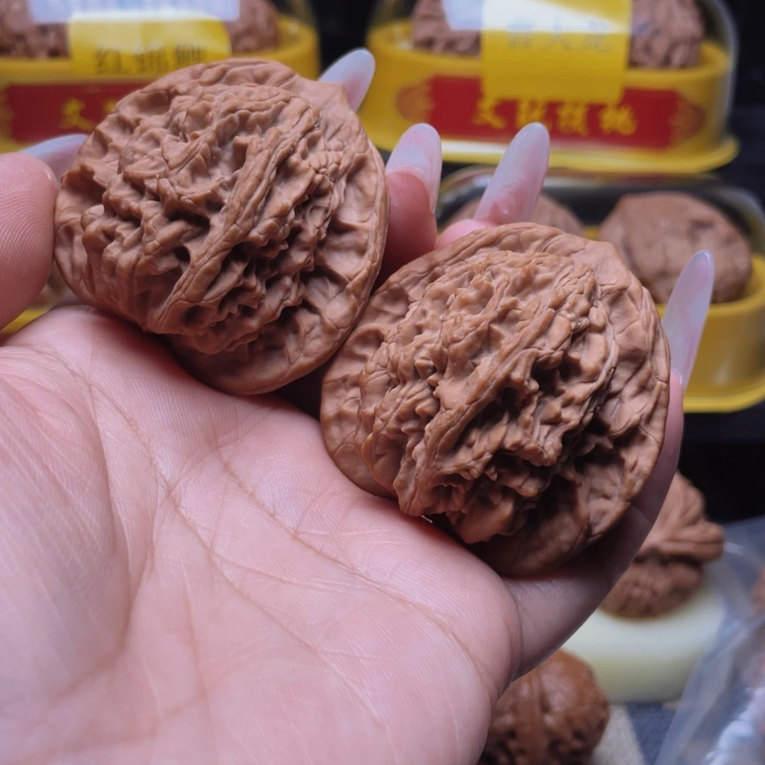 文玩核桃吊坠47粗筋麦穗虎头