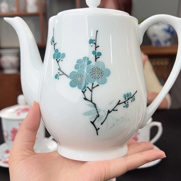 滑石子 翠竹绿梅石榴壶