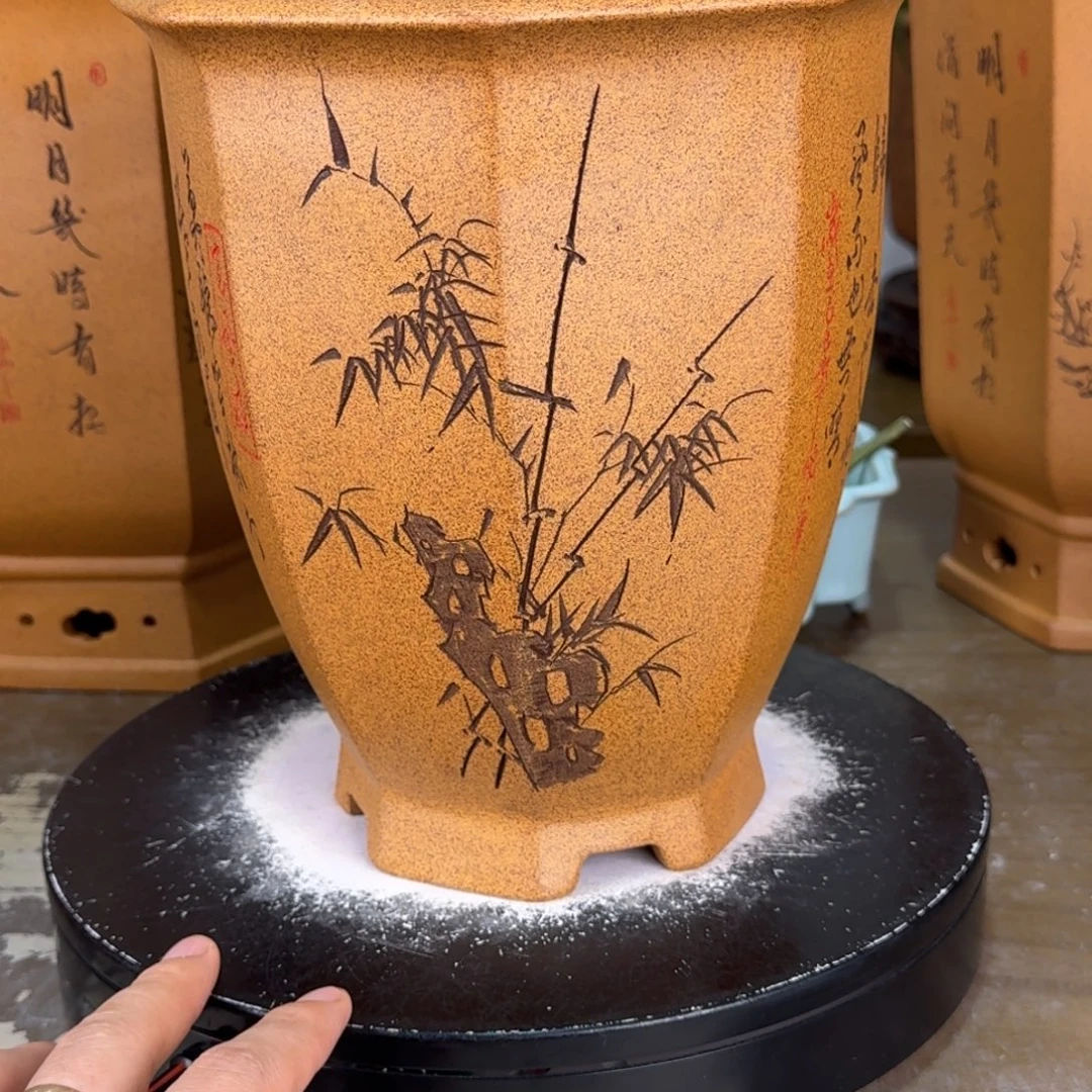 念***情紫砂花盆紫砂花盆