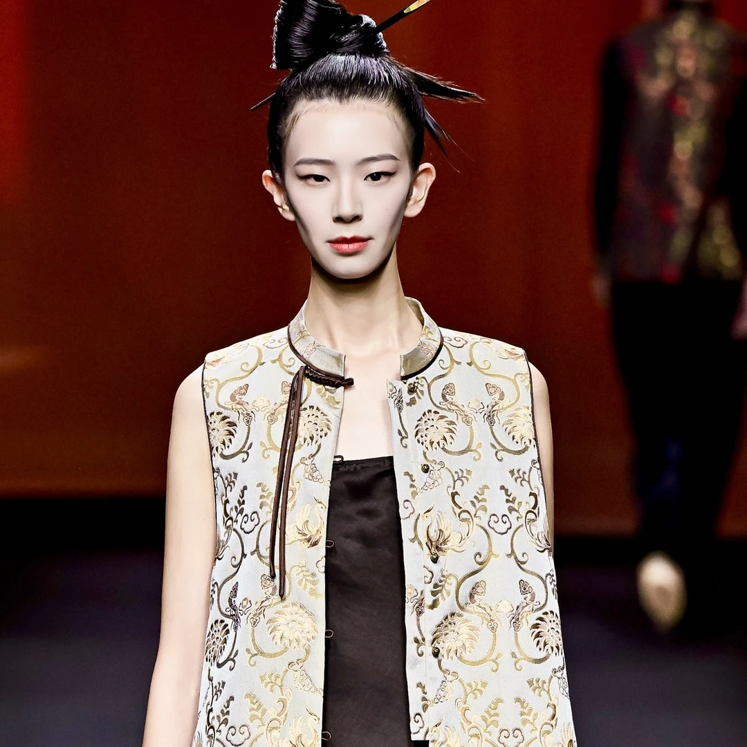 【如意对凤】高端宋锦织金马甲CD2167480