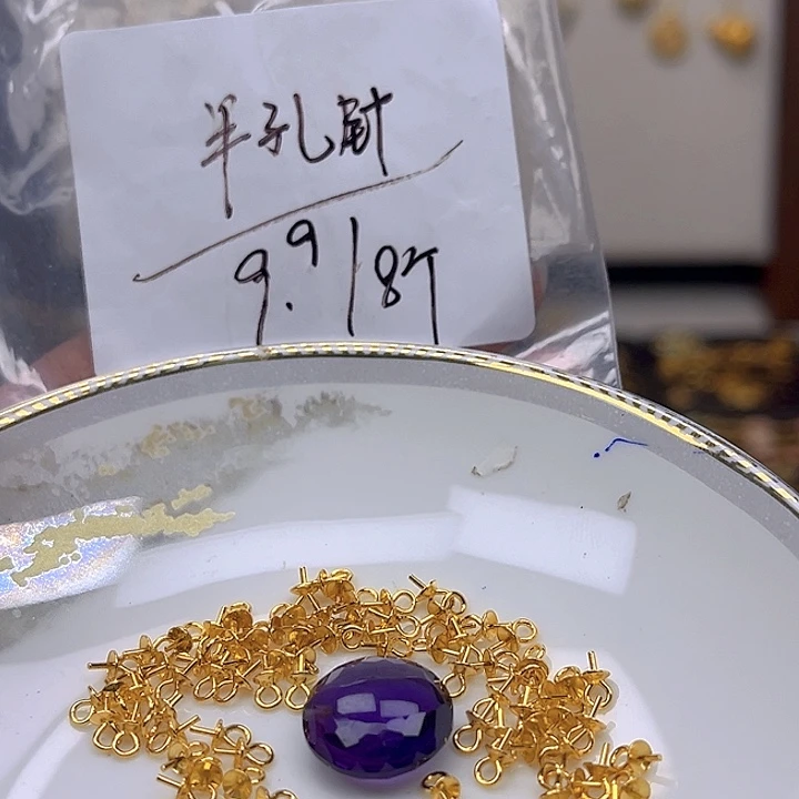 银S925镶嵌颈饰紫晶紫晶925镶嵌92
