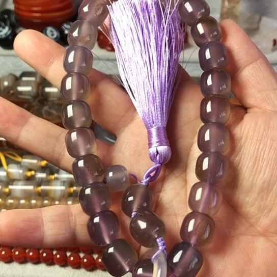 玛瑙/玉髓手把件未镶嵌踏****方