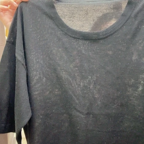 精仿圆领短袖大码123456黑色