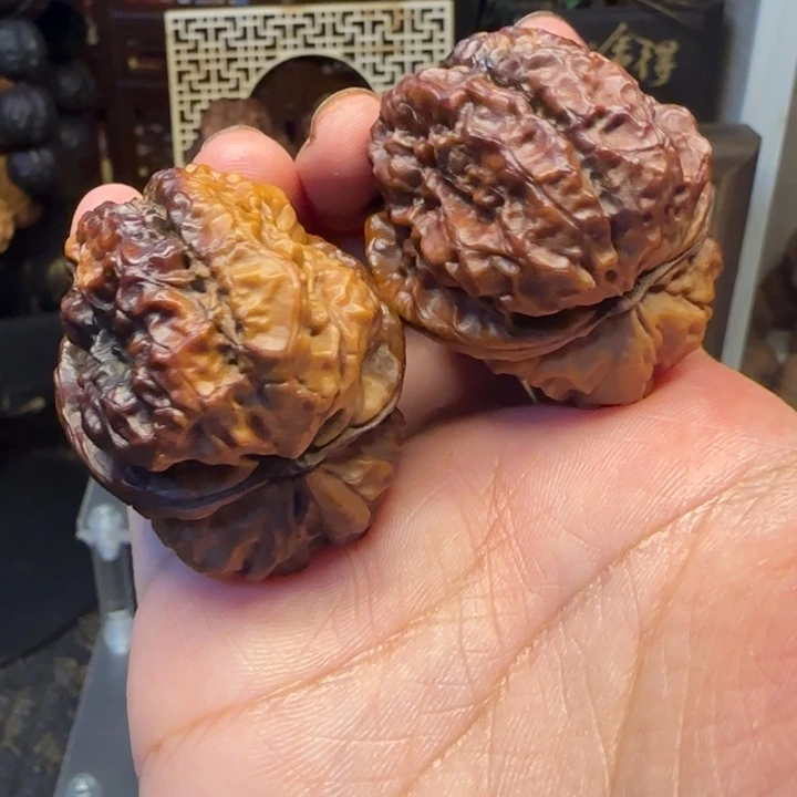 豪***泰吊坠文玩核桃42开背龙脊领头羊