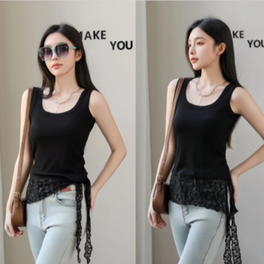 2025新款夏日必备时尚百搭蕾丝背心22157