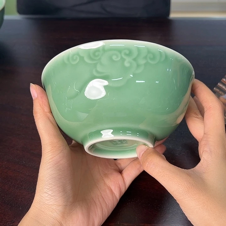 龙泉云间青瓷小米茶器