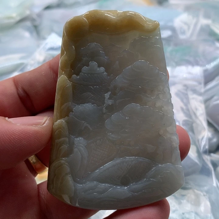 翡翠未镶嵌颈饰保真天然a货翡翠