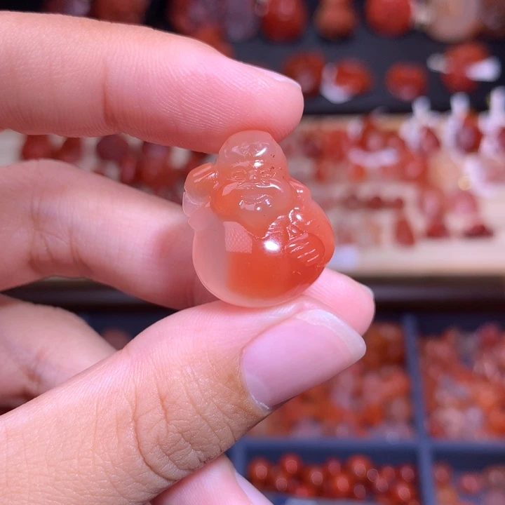 南红玛瑙未镶嵌珠宝半成品财神